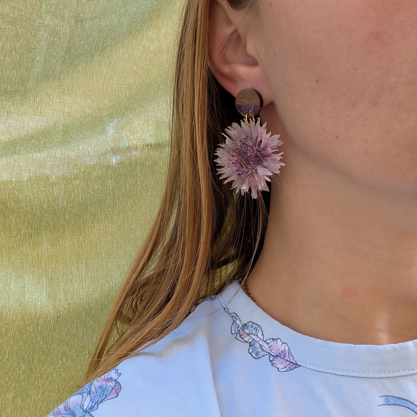 Blush Cornflower Studs