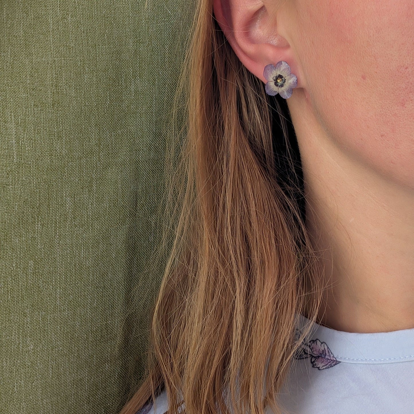 Gilia (Bird's Eye) Stud Earrings