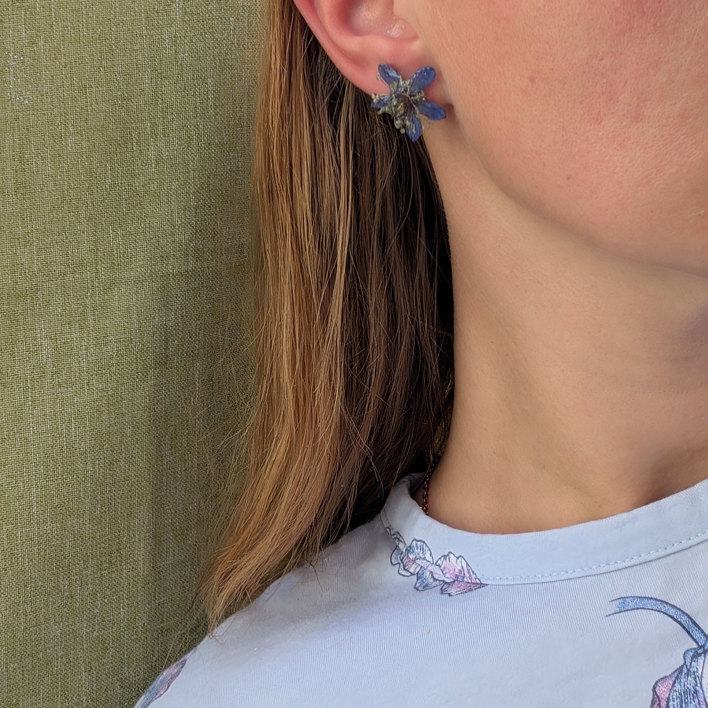 Love in a Mist Blue Nigella Stud Earrings
