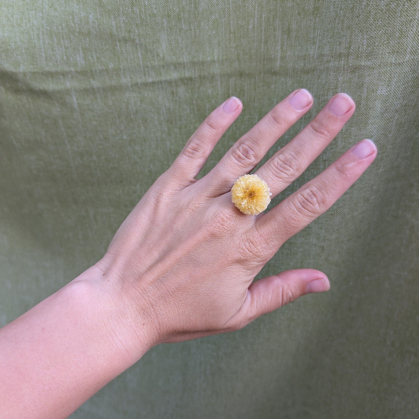Golden Dandelion Ring