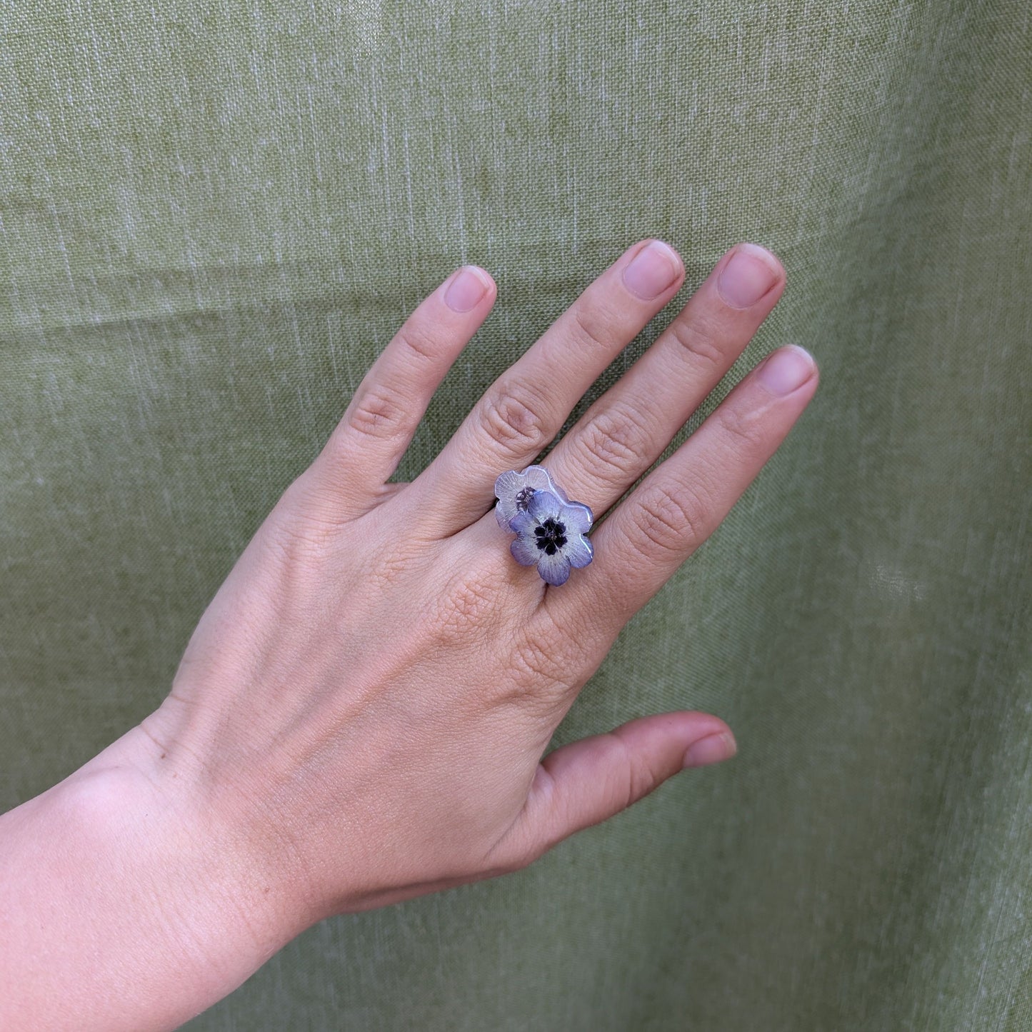 Midnight Petals Ring