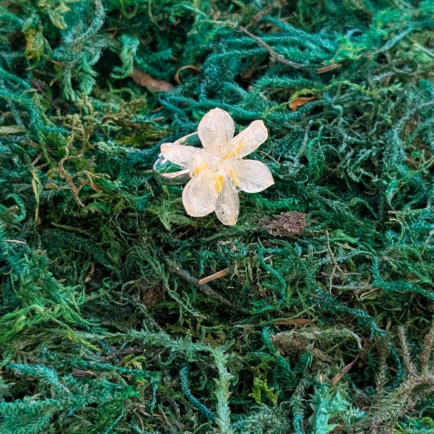 Summer Snowflake Real Flower Ring