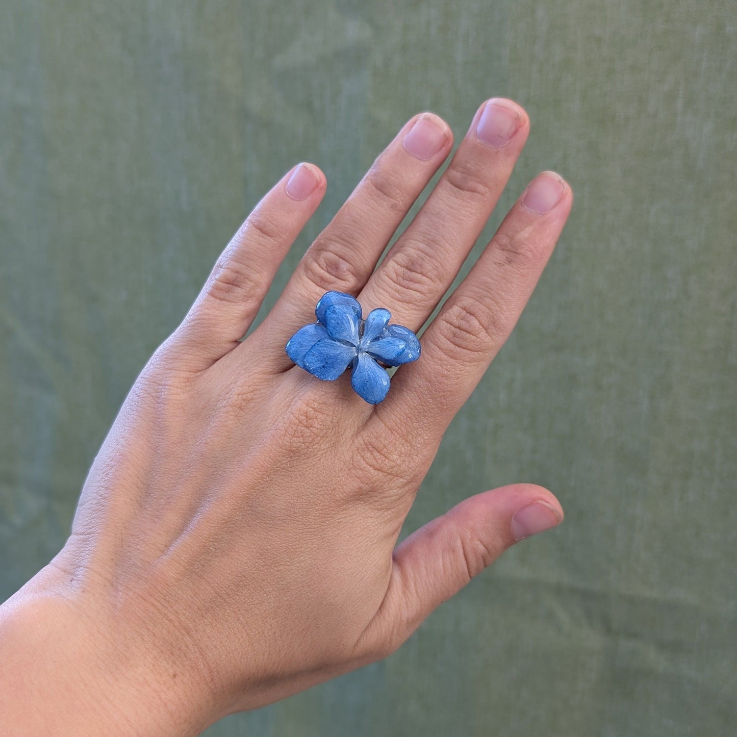 Blue Hydrangea Ring