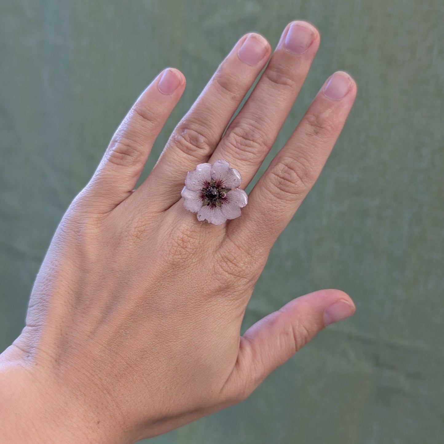 Blush Plum Blossom Ring