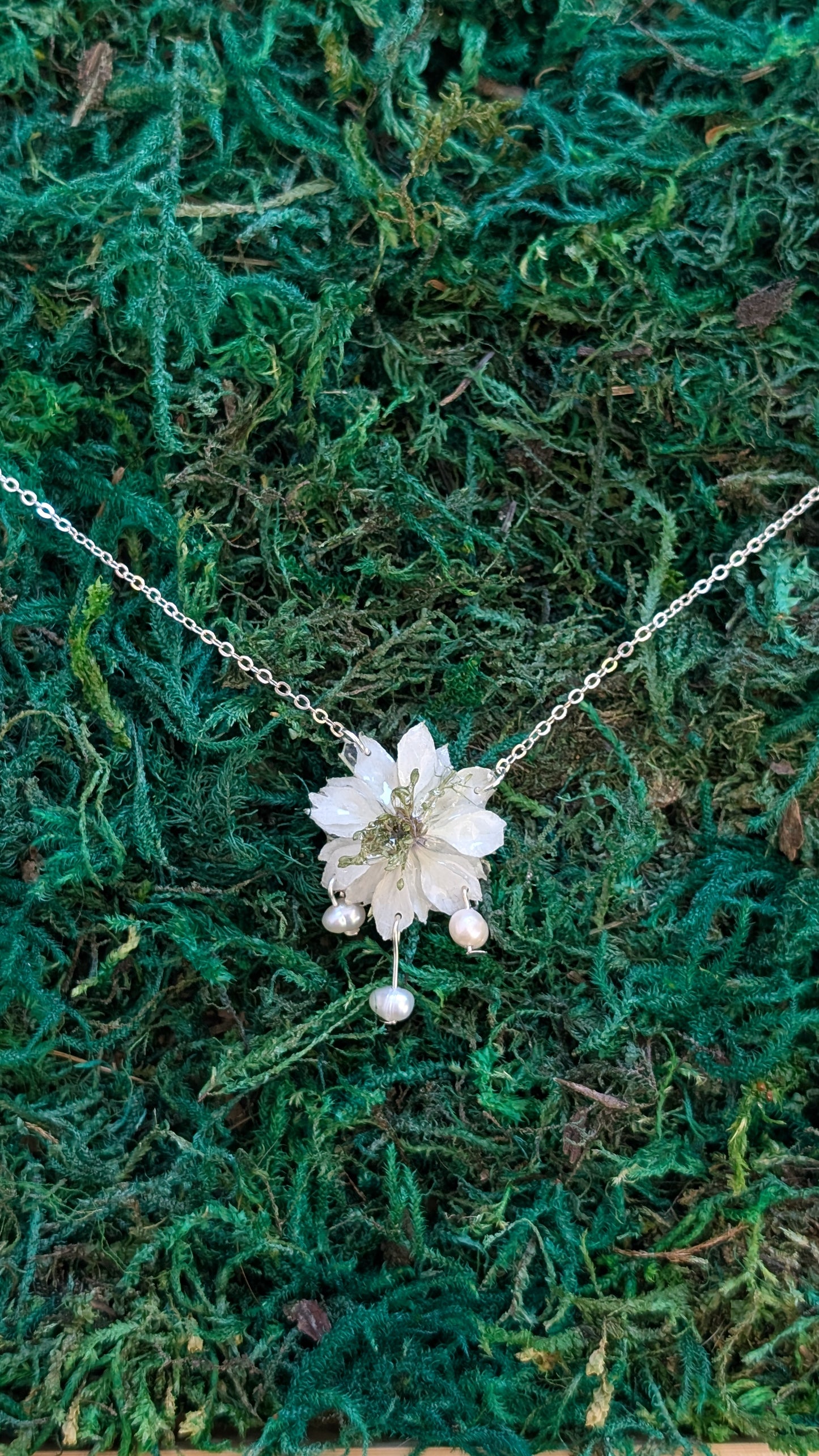 ✨ Pearl-kissed Cosmos Necklace