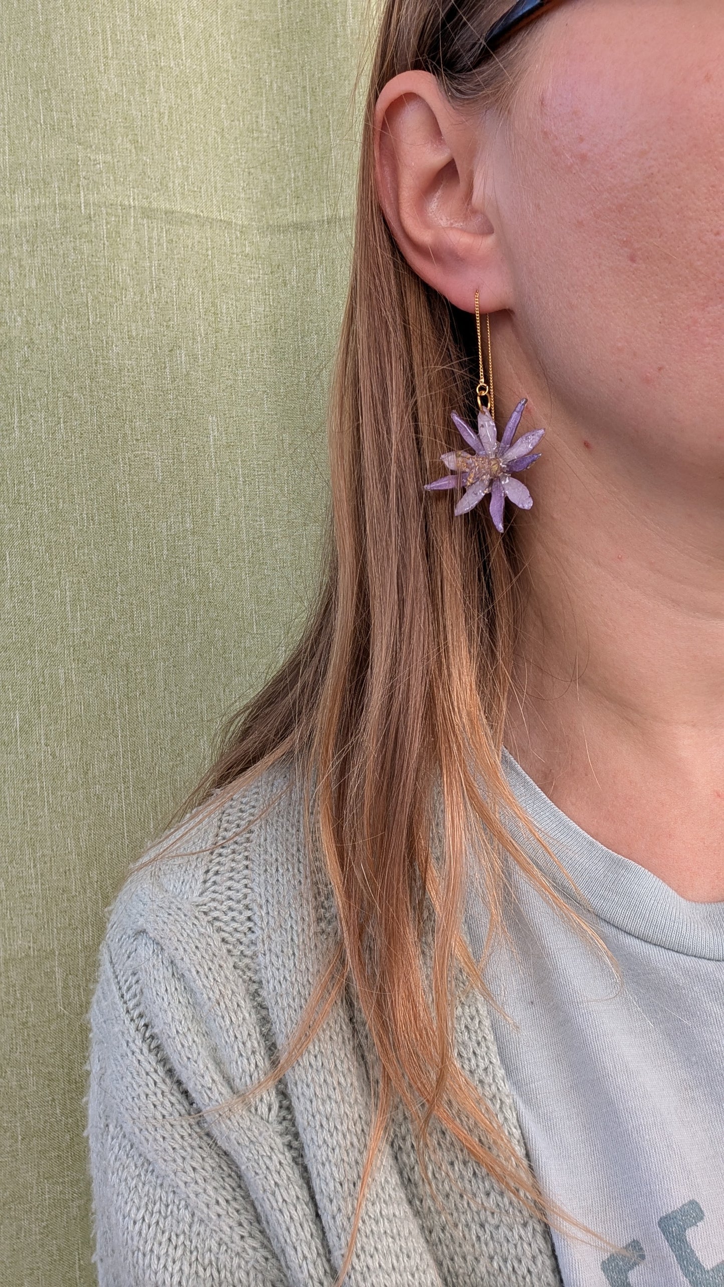 Amethyst Starburst Earrings