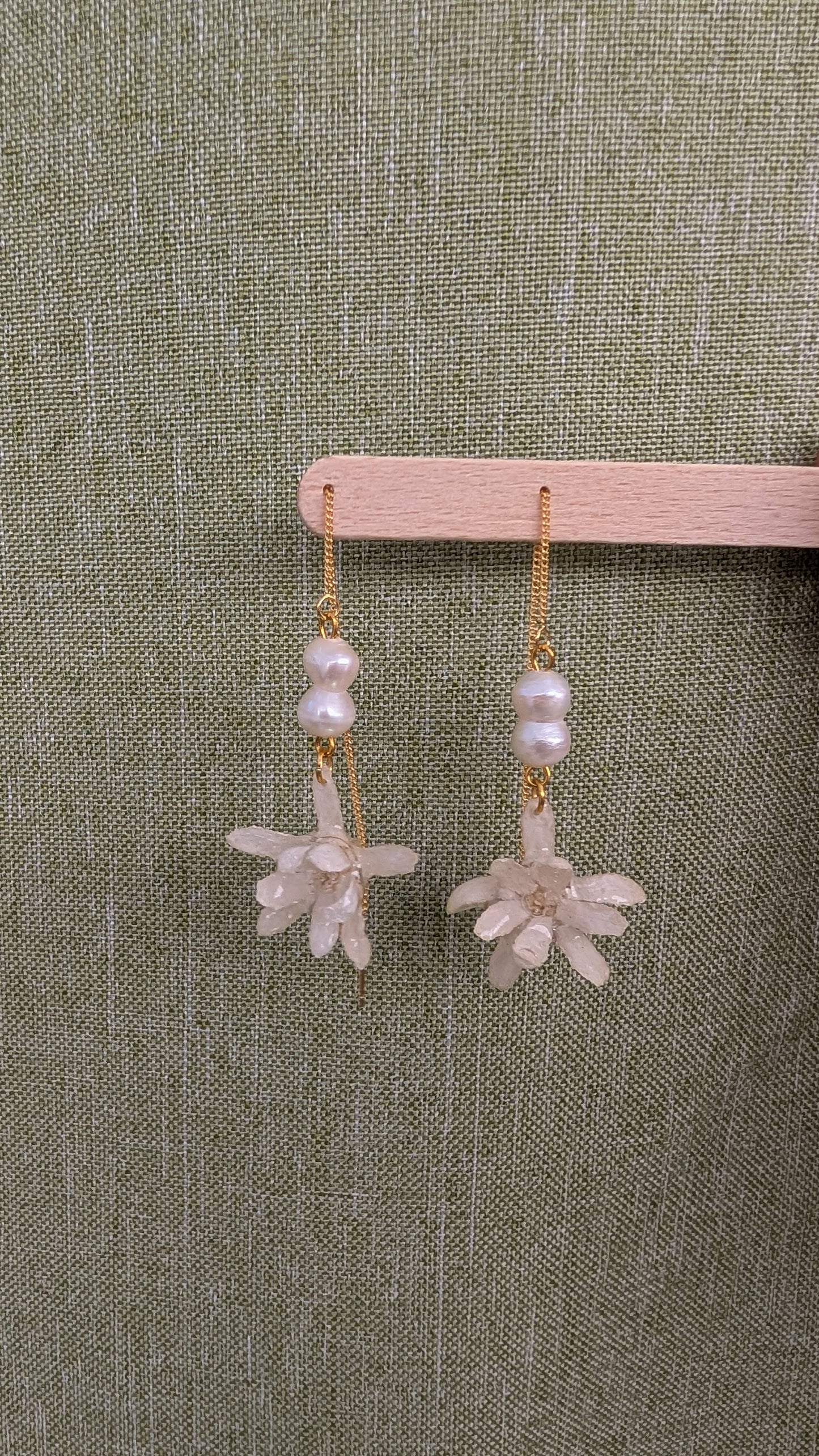 Jasmine Pearl Threader Earrings