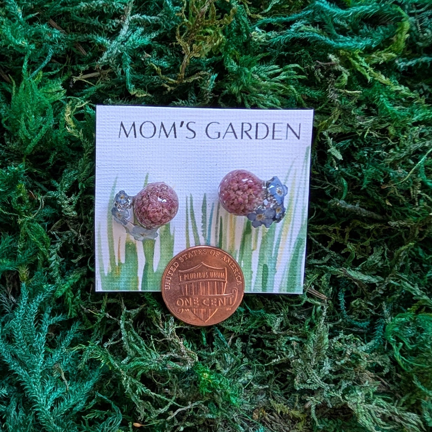 Petite Real Flower Stud Earrings - Nature’s Tiny Treasures