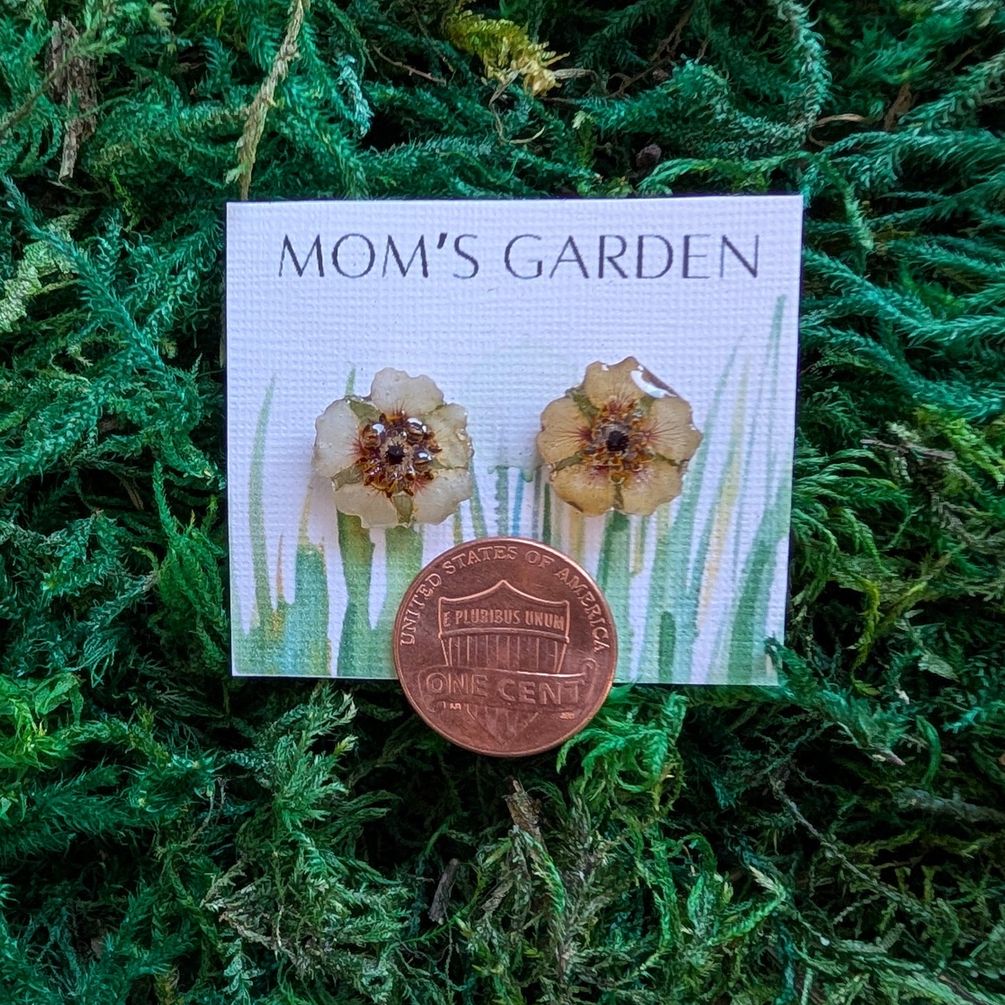 Petite Real Flower Stud Earrings - Nature’s Tiny Treasures