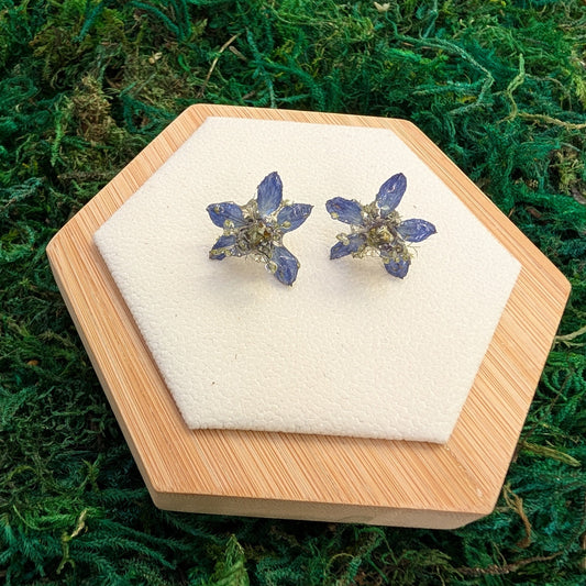 Love in a Mist Blue Nigella Stud Earrings