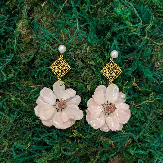 Apple Blossom Drop Earrings
