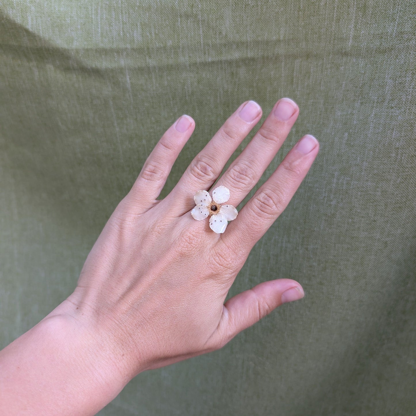 Wild Pear Blossom Ring
