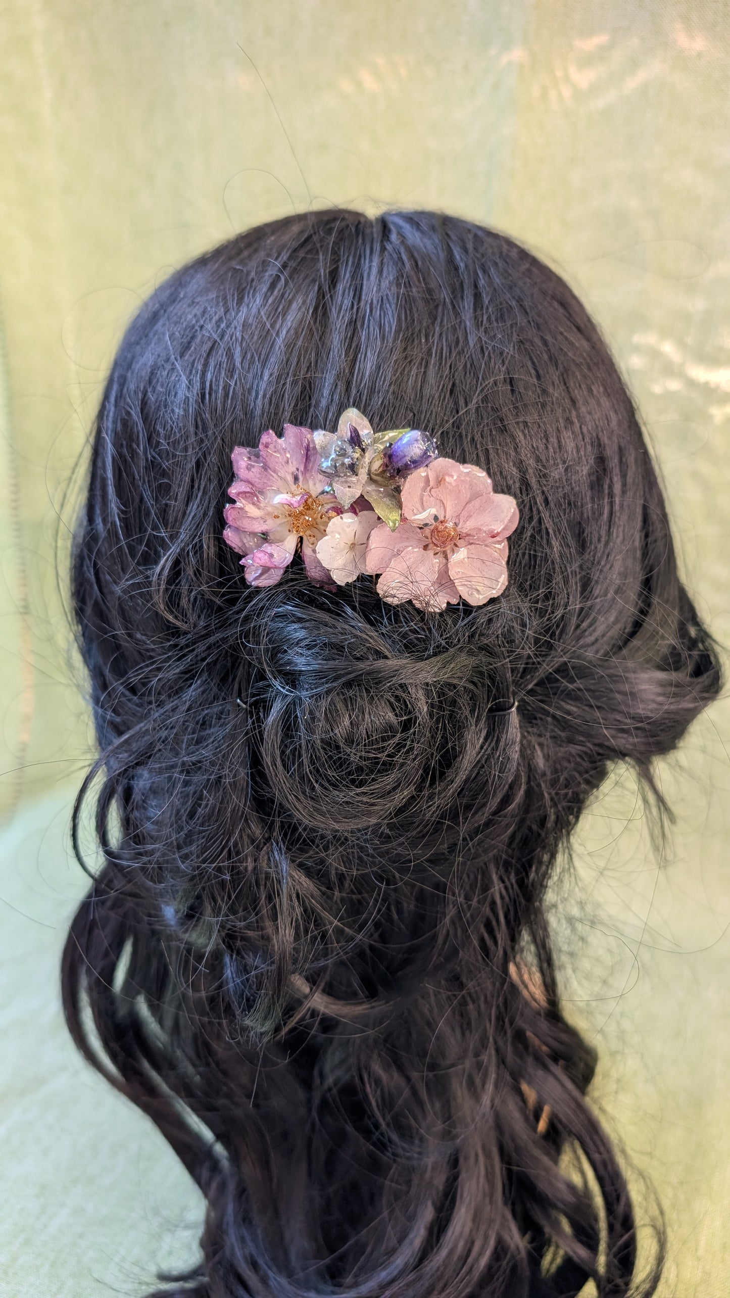 Blushing Petals Floral Hair Comb