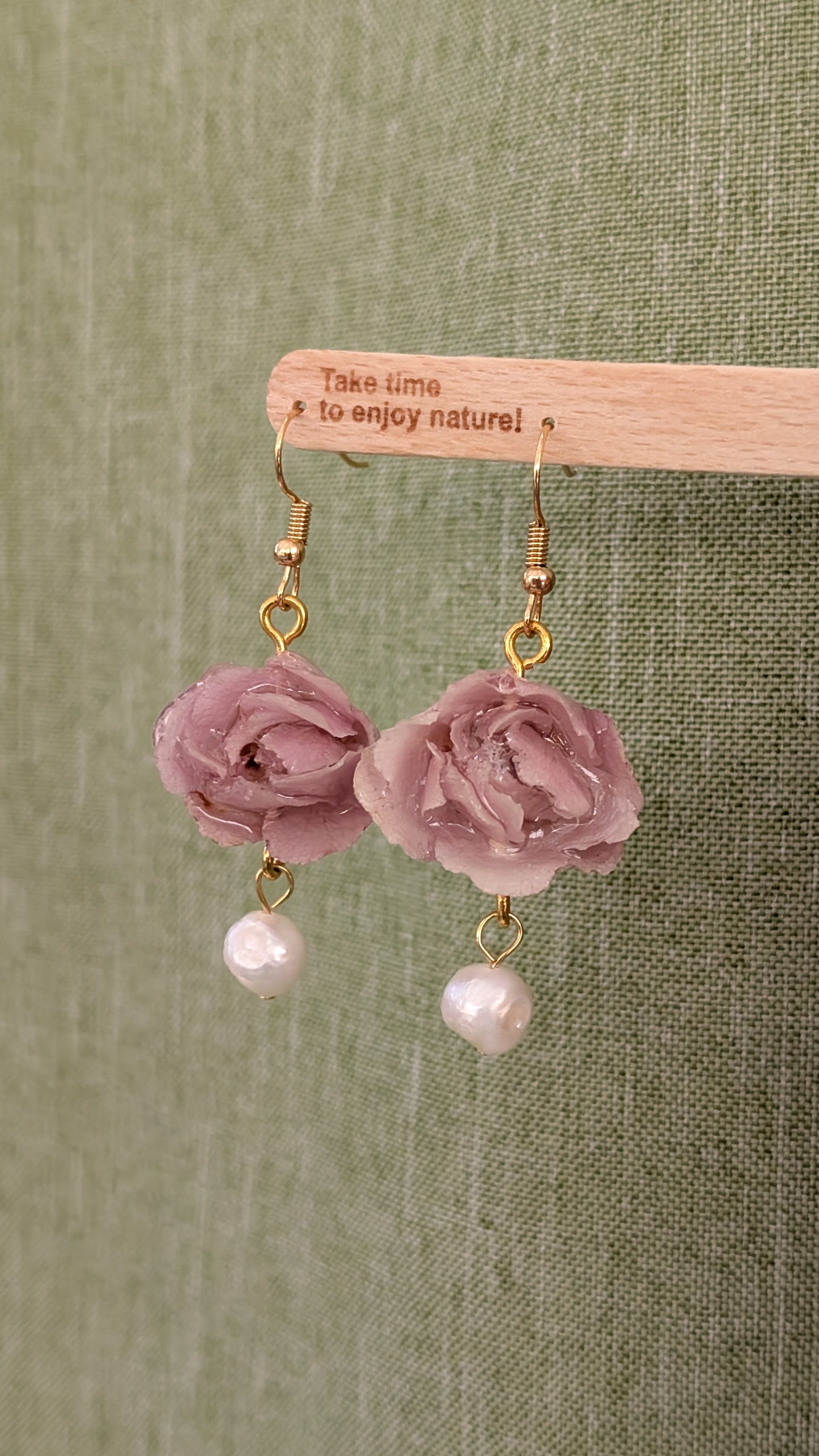 Apple Bloom & Pearl Drop Earrings