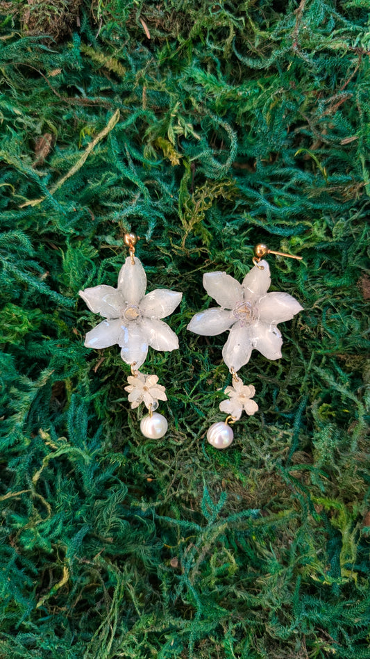 White Dream Pearl Drop Earrings