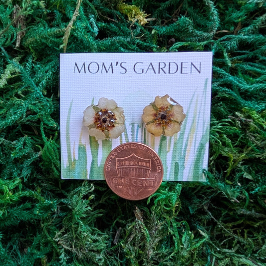 Petite Real Flower Stud Earrings - Nature’s Tiny Treasures